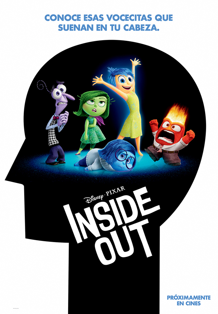 Cartel Oficial Para Inside Out De Disney Pixar