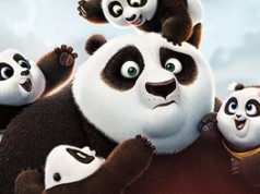 Po rodeado de los de su especie en el cartel oficial de Kung Fu Panda 3