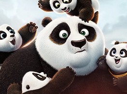 Po rodeado de los de su especie en el cartel oficial de Kung Fu Panda 3